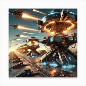 Vxs 7 Acidic Juggernaut Anti Aircraft System Converted Canvas Print