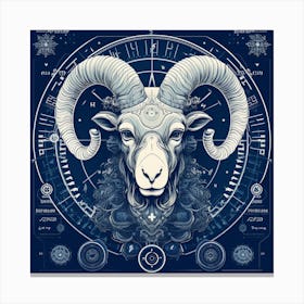 Astrological Ram 1 Canvas Print
