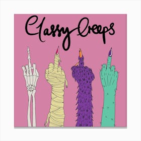 Classy Creeps Canvas Print