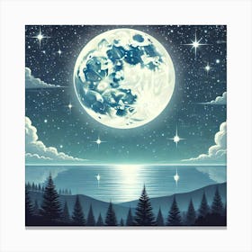 Full Moon In The Sky 32 Canvas Print