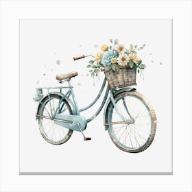 Bicycle With Flowers 1 Canvas Print