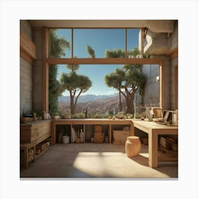 Kitchen With A View Canvas Print