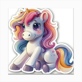 Unicorn Sticker 165 Canvas Print