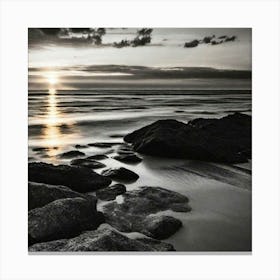 Sunset On The Beach 1001 Canvas Print