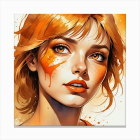 Orange Girl Canvas Print