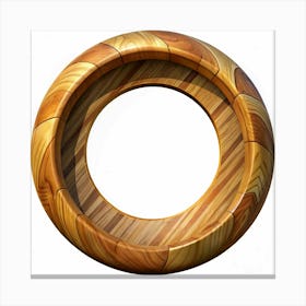 Wooden Circular Frame Canvas Print