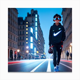 Nike Athlete In Paris Canvas Print