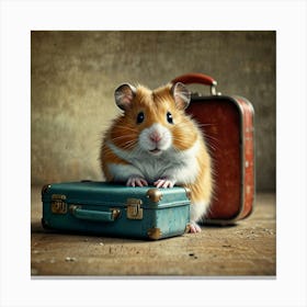 Hamster With Suitcase 2 Canvas Print