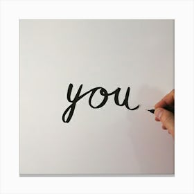 Word You By Hand Small (1) Canvas Print
