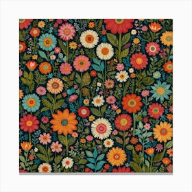 Floral Wallpaper 10 Canvas Print