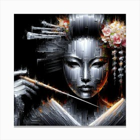 Creativel Geisha Illustration 119 Canvas Print