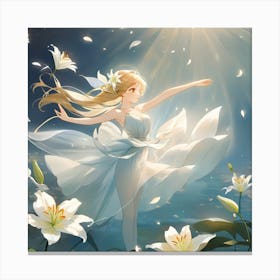 Lily Girl Canvas Print