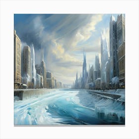 Ice River Canvas Print