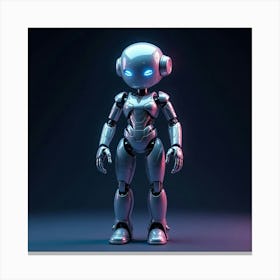 Flux Dev A Futuristic Metallic Robot With A Sleek Aerodynamic Canvas Print