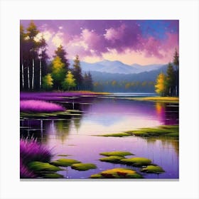 Purple Lake 1 Canvas Print