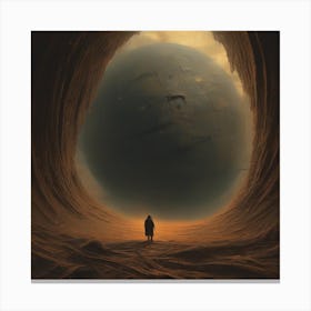 Canyon sphere Canvas Print