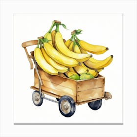 Bananas In Cart Canvas Print