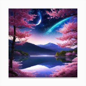 Pink Cherry Blossoms 4 Canvas Print