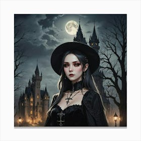 Halloween Witch Canvas Print