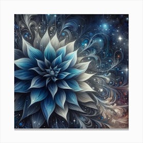 Blue dahlia 2 Canvas Print