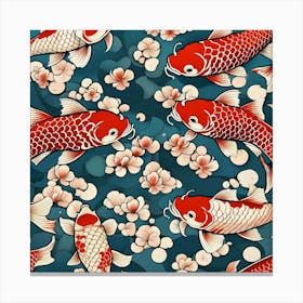 Koi Fish Pattern 1 Canvas Print