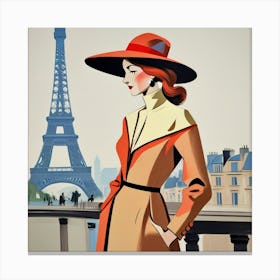 French woman in Paris 1 Canvas Print