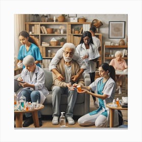 Senior Care Concept 1 Canvas Print