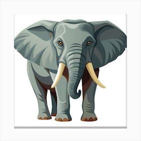 Elephant With Tusks 1 Canvas Print