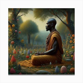 Meditating Monk Canvas Print