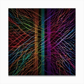 Abstract Colorful Lines 8 Canvas Print