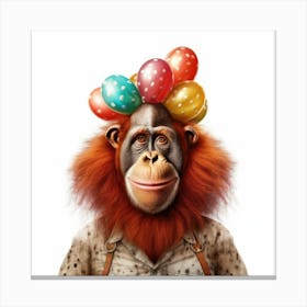 Birthday Orangutan Canvas Print