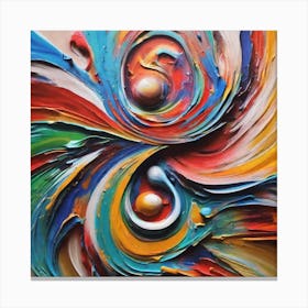 Yin Yang Painting Canvas Print