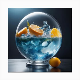 Glass Bowl Of Water Canvas Print