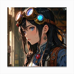 Steampunk Girl Canvas Print