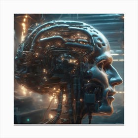 Futuristic Portrait Canvas Print