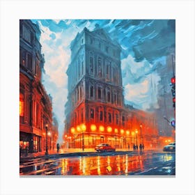 Night In The City 3 Canvas Print