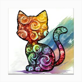 Colorful Cat 3 Canvas Print