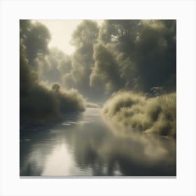 Misty River Canvas Print