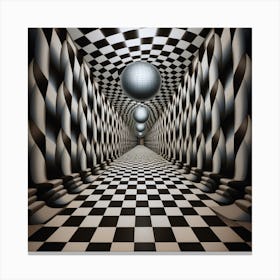 Hypnotic Optical Illusion. Canvas Print