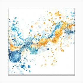 Water Splashes On White Background Canvas Print