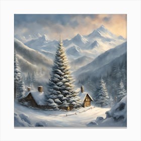 large christmas wall art horizontal christmas wall decor Canvas Print