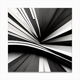 Abstract Black And White Painting 3 Canvas Print
