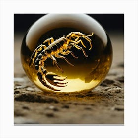 Scorpion In Glass Ball 1 Canvas Print