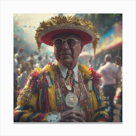 Old Man In A Hat Canvas Print