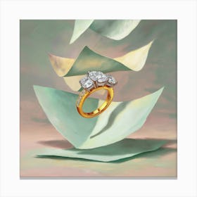 Diamond Engagement Ring Canvas Print