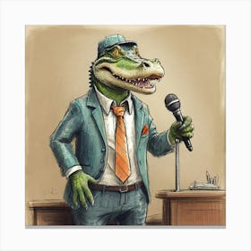 Alligator Politician Canvas Print