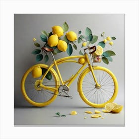 Lemons On A Bicycle Canvas Print