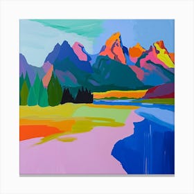 Colourful Abstract Grand Teton National Park Usa 2 Canvas Print