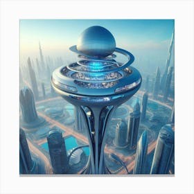 Futuristic City 84 Canvas Print