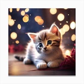 Cute Kitten Canvas Print